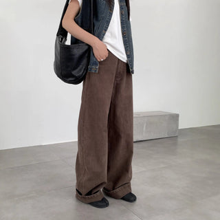 cotton wide-leg Tousers