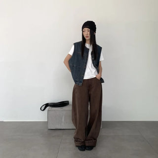 cotton wide-leg Tousers