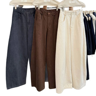 cotton wide-leg Tousers