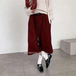 belt corduroy pants
