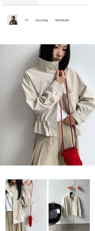 minimalist leather coat