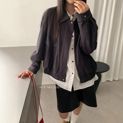 polo suede coat