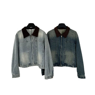 contrast denim jacket
