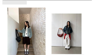 contrast denim jacket