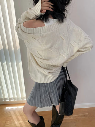 wool V-neck cardigan