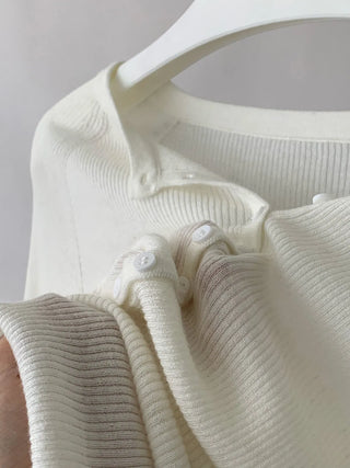 multi-button stripe top