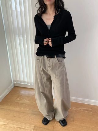 multi-button stripe top