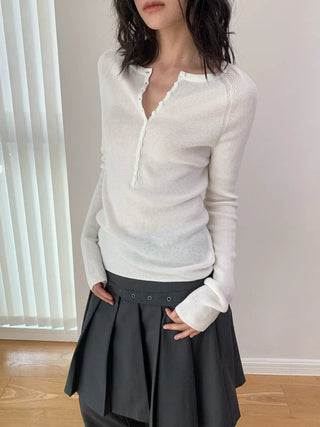 multi-button stripe top