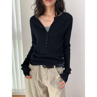 multi-button stripe top