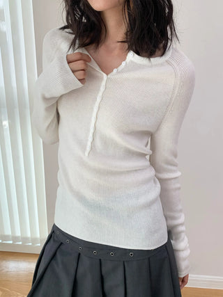 multi-button stripe top