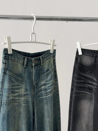 washed drap Jeans