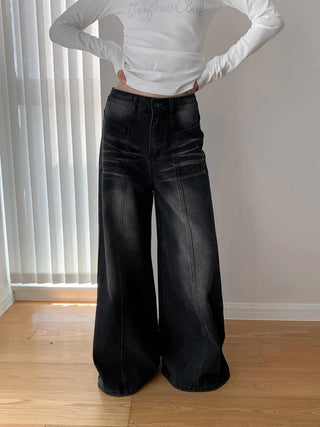 washed drap Jeans