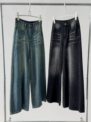 washed drap Jeans
