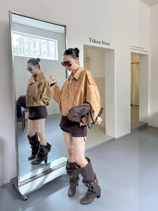 suede pilot jacket