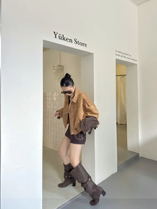 suede pilot jacket