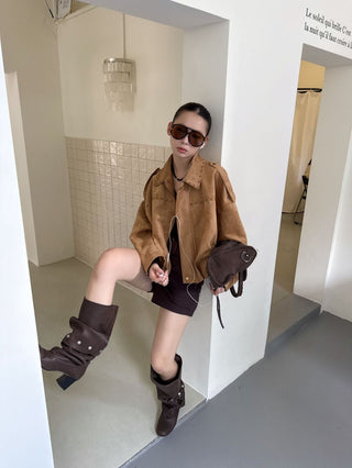 suede pilot jacket