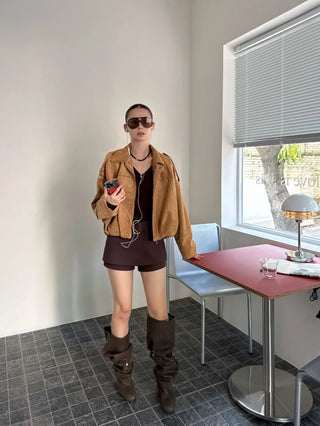 suede pilot jacket