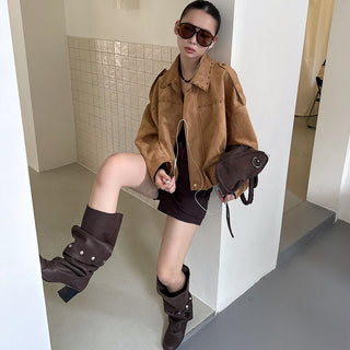 suede pilot jacket