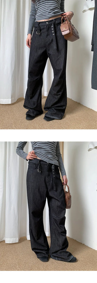 fake belt jeans