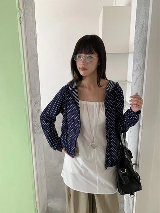 polka dot hoodie