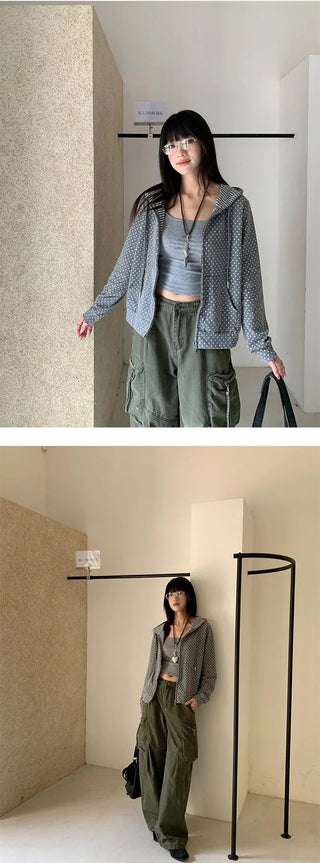 polka dot hoodie