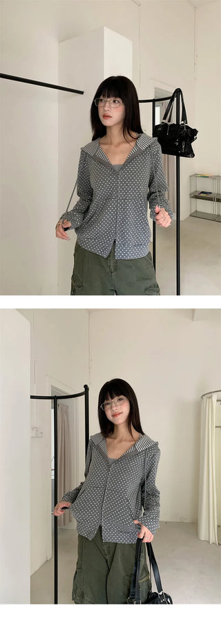 polka dot hoodie