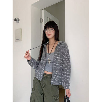 polka dot hoodie