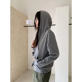 polka dot hoodie