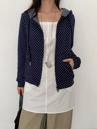 polka dot hoodie