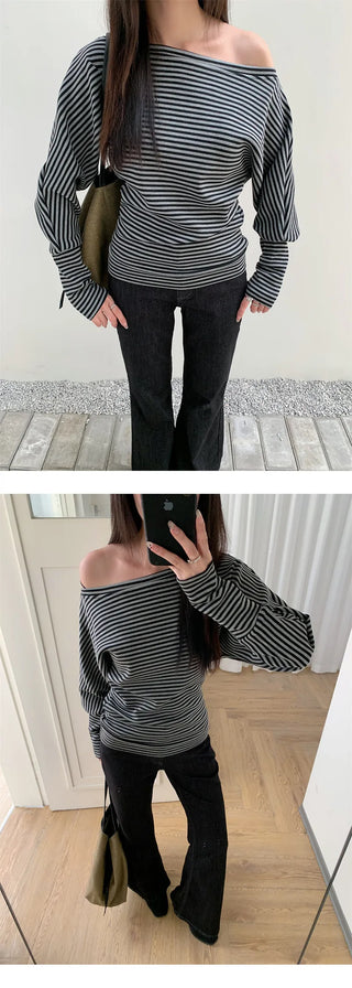 striped irregular top