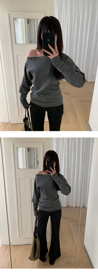 striped irregular top