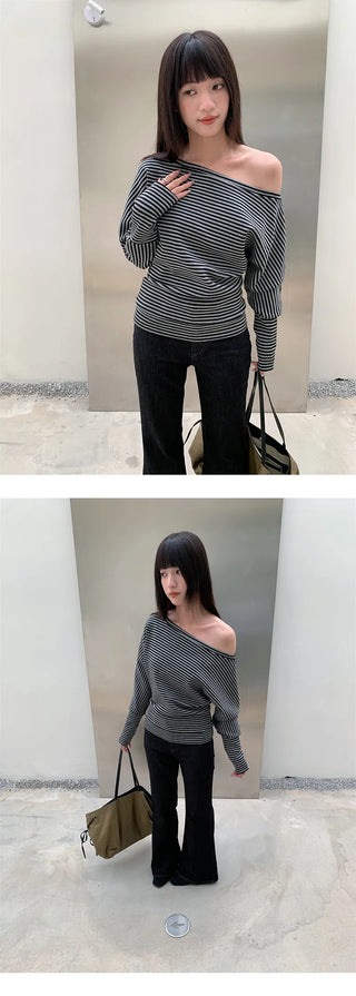 striped irregular top