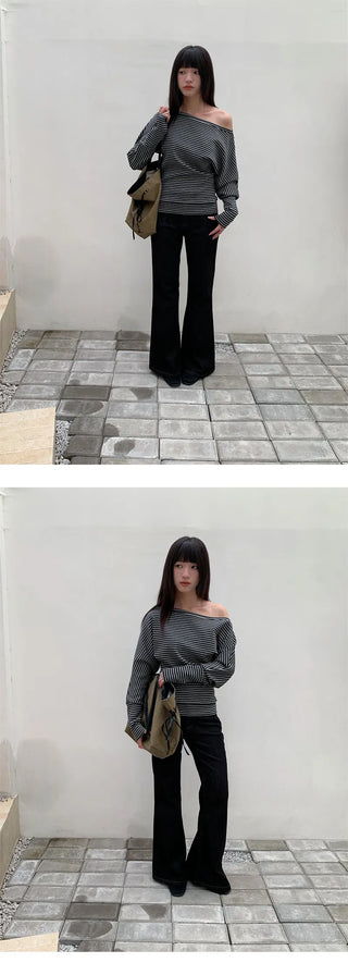 striped irregular top