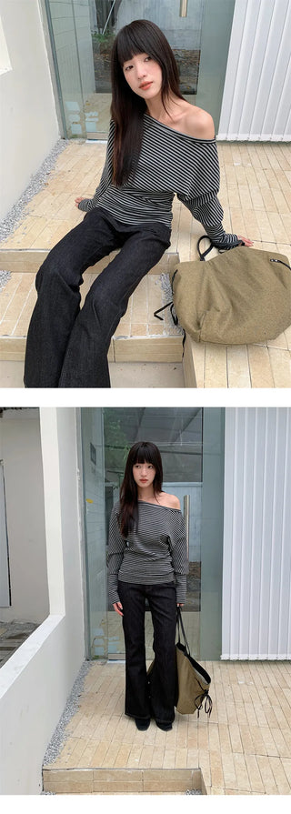 striped irregular top