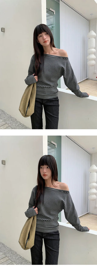 striped irregular top