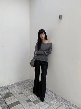 striped irregular top