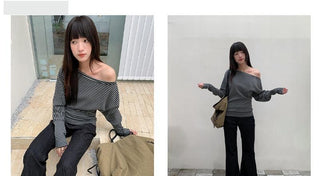 striped irregular top