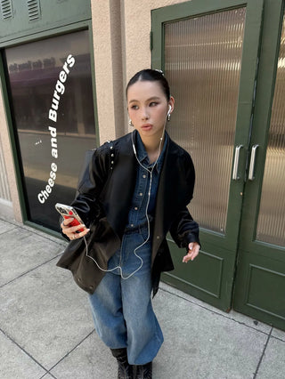 distressed leather jacket