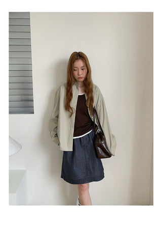 PU leather shirt