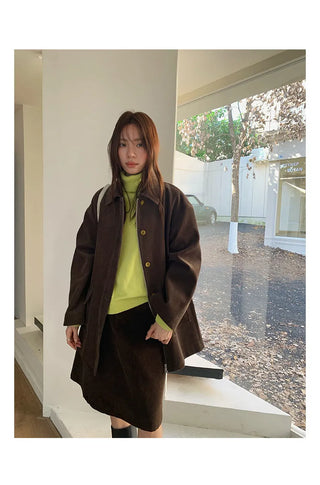 pocket mid-length jacket