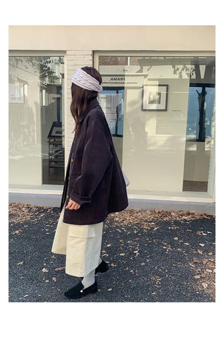 pocket mid-length jacket