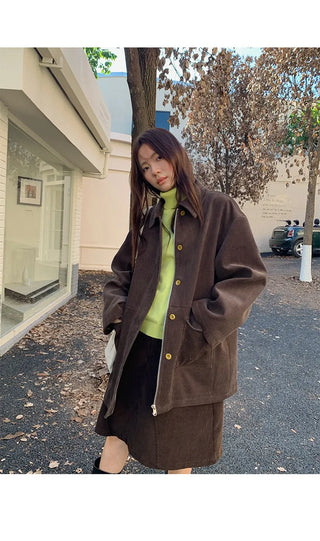 pocket mid-length jacket