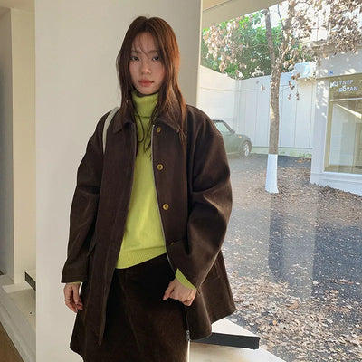 pocket mid-length jacket