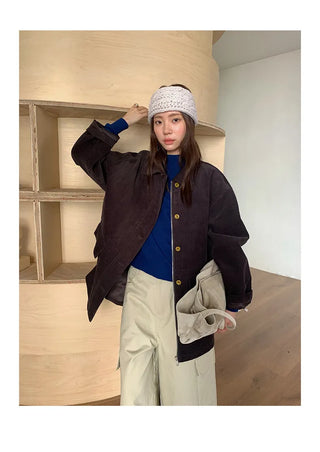 pocket mid-length jacket