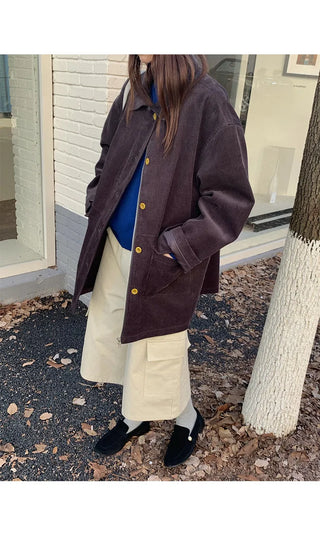 pocket mid-length jacket