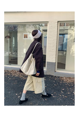 pocket mid-length jacket