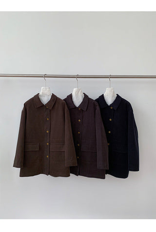 pocket mid-length jacket