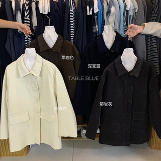 pocket mid-length jacket
