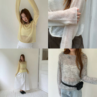 flower wool sweater