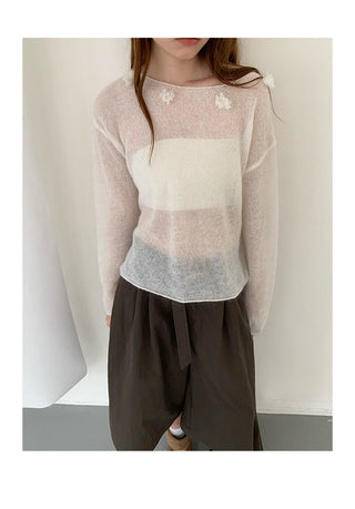 flower wool sweater